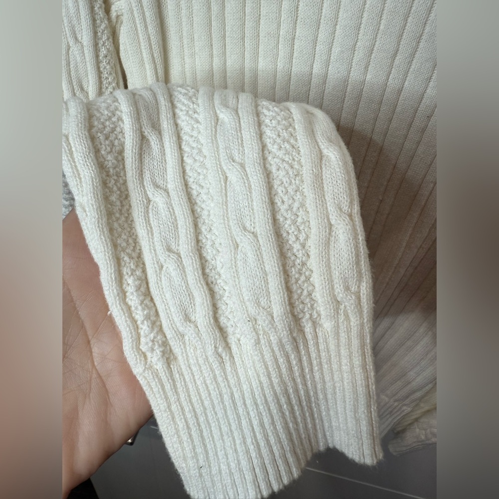 Studio Works Ribbed Knit Sweater in Cream - Picture 6 of 7